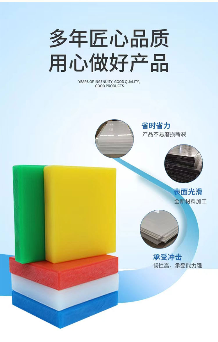 Boron containing polyethylene board with boron content of 1% -40% 10-150cm thick board customized according to needs