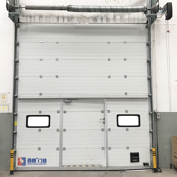 Zibo Large Factory Electric Sandwich Steel Insulation Industrial Lift Door