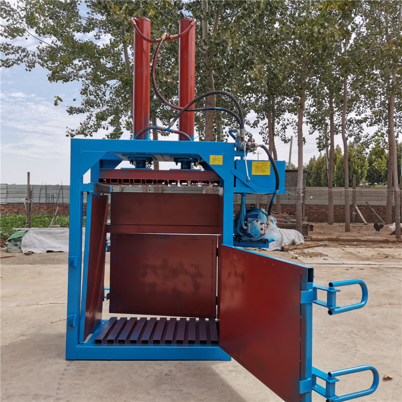 Double cylinder HD125 vertical woven bag baler, one machine multi-purpose ton bag feed bag baler