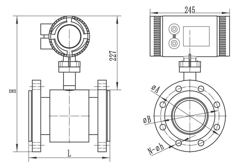 Kerui Intelligent Electromagnetic Flowmeter Large Bore Flowmeter Accurate Measurement, Simple Operation, Strong Corrosion Resistance