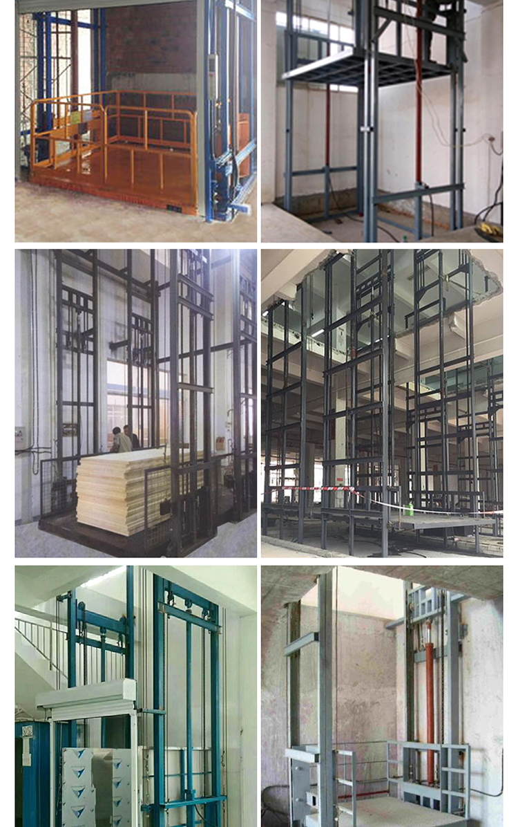 Customized electric hydraulic lifting platform for factory freight elevator guide rail lifting hydraulic elevator