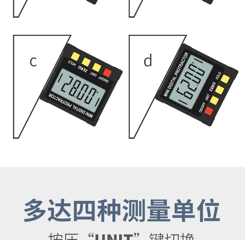 Standard Kang digital display inclinometer electronic angle ruler with magnetic level gauge measuring angle gauge inclination box angle ruler