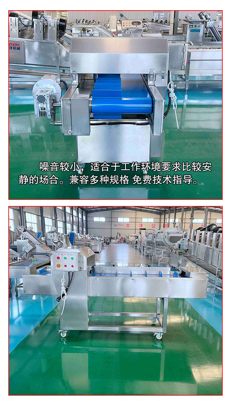 Vegetable root cutting machine QCG2000B Kohler mechanical parallel automatic conveying root cutting machine