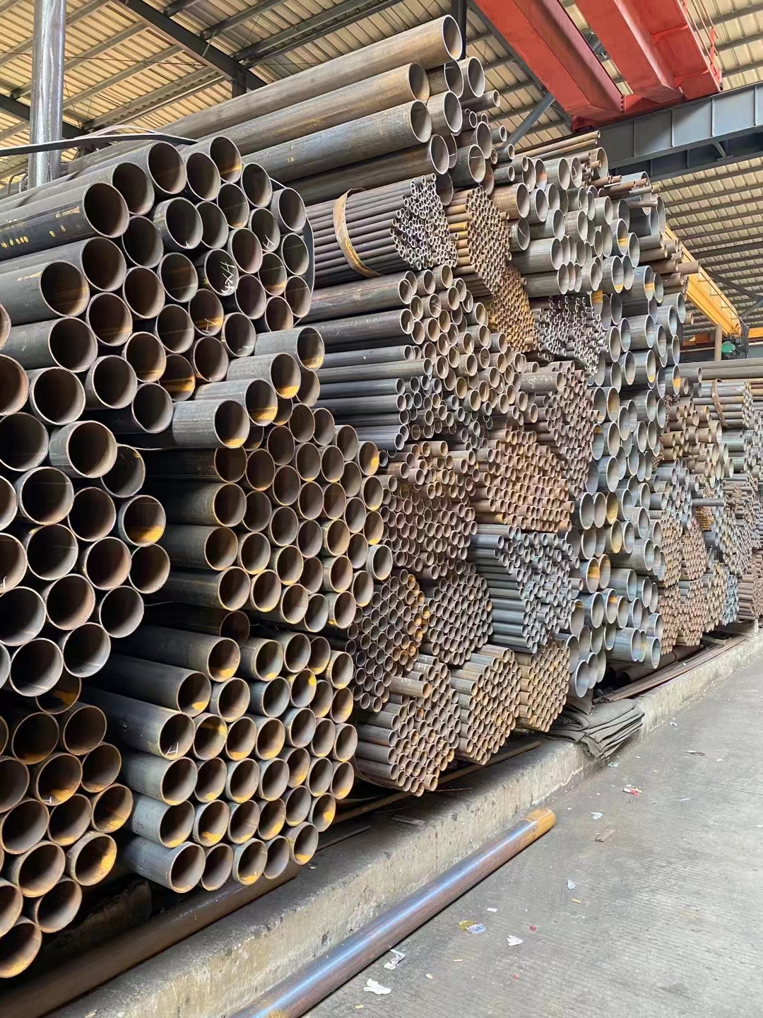 Lecong straight seam welded steel pipe, hot-dip plastic threading pipe, carbon steel pipe, 6-meter low-pressure fluid pipe DN40 Q355B