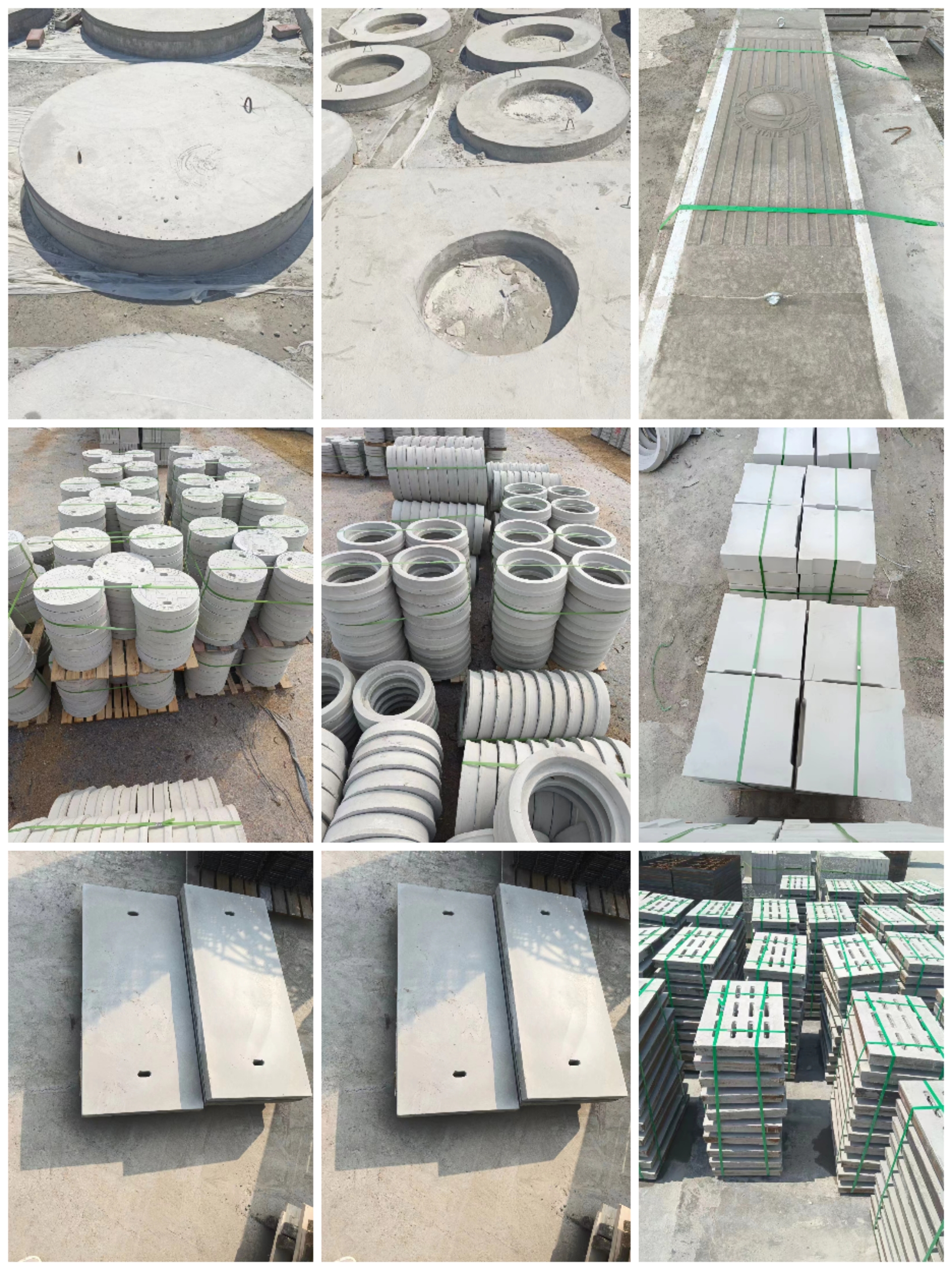 Hexagonal slope protection brick module brick well, splayed grass planting brick, tactile paving brick, tree enclosure, stone well cover