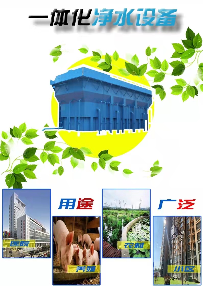 Integrated water purification equipment Gravity river water drinking water purifier Integrated water plant purification