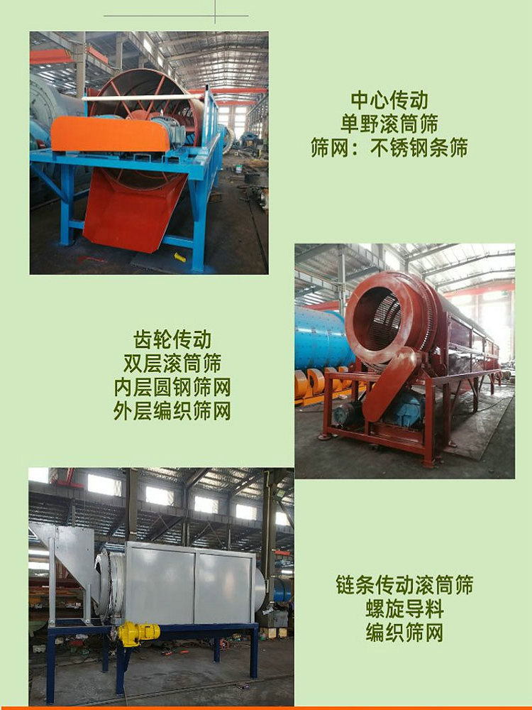 Closed environmentally friendly slag drum screen new energy photovoltaic glass sand screening machine