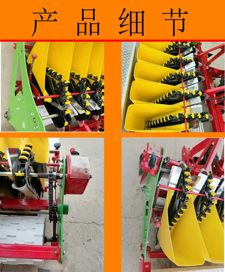 Hanging garlic planter, multi row efficient garlic clove seeder, agricultural garlic seed spot sowing and garlic planting machine