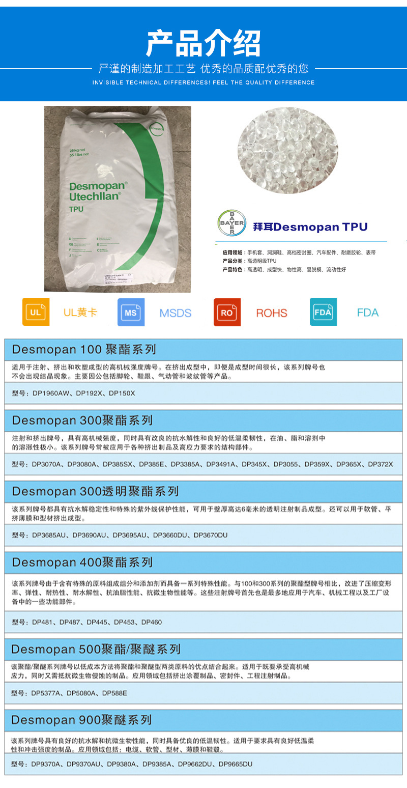 Bayer PC/ABS (flame retardant FR3020) from Germany, low viscosity, high flow, UV resistance