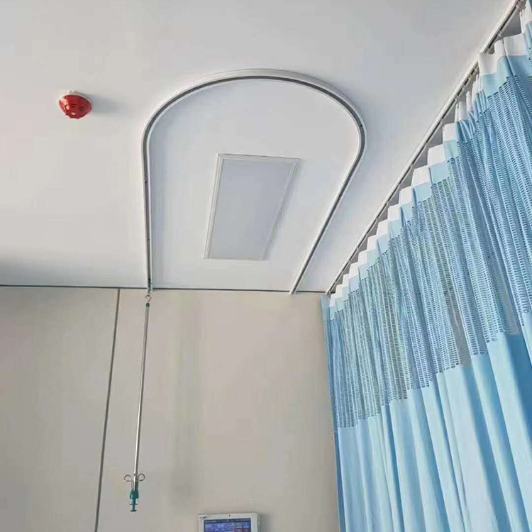 Hospital infusion track U-shaped L-shaped aluminum alloy track partition curtain track embedded concealed installation LYT4785