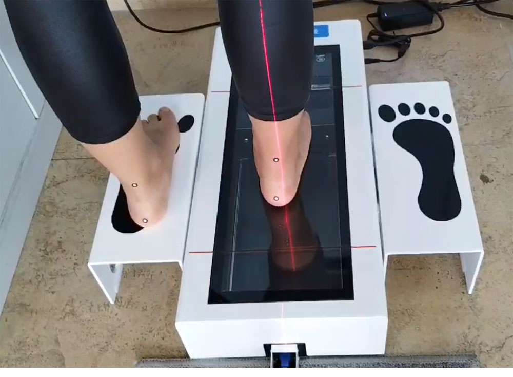 Plantar 3D scanner correction insole foot measurement and analysis arch height, heel turnover deposit