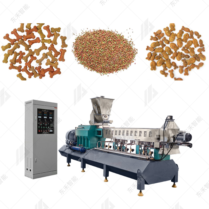 Double screw puffing equipment pet feed puffing machine pet food processing equipment