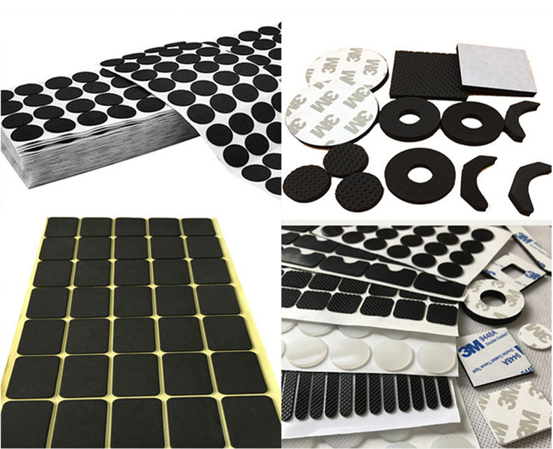 15 years of factory EVA rubber pad self-adhesive black and white EVA foot pad packaging processing customization