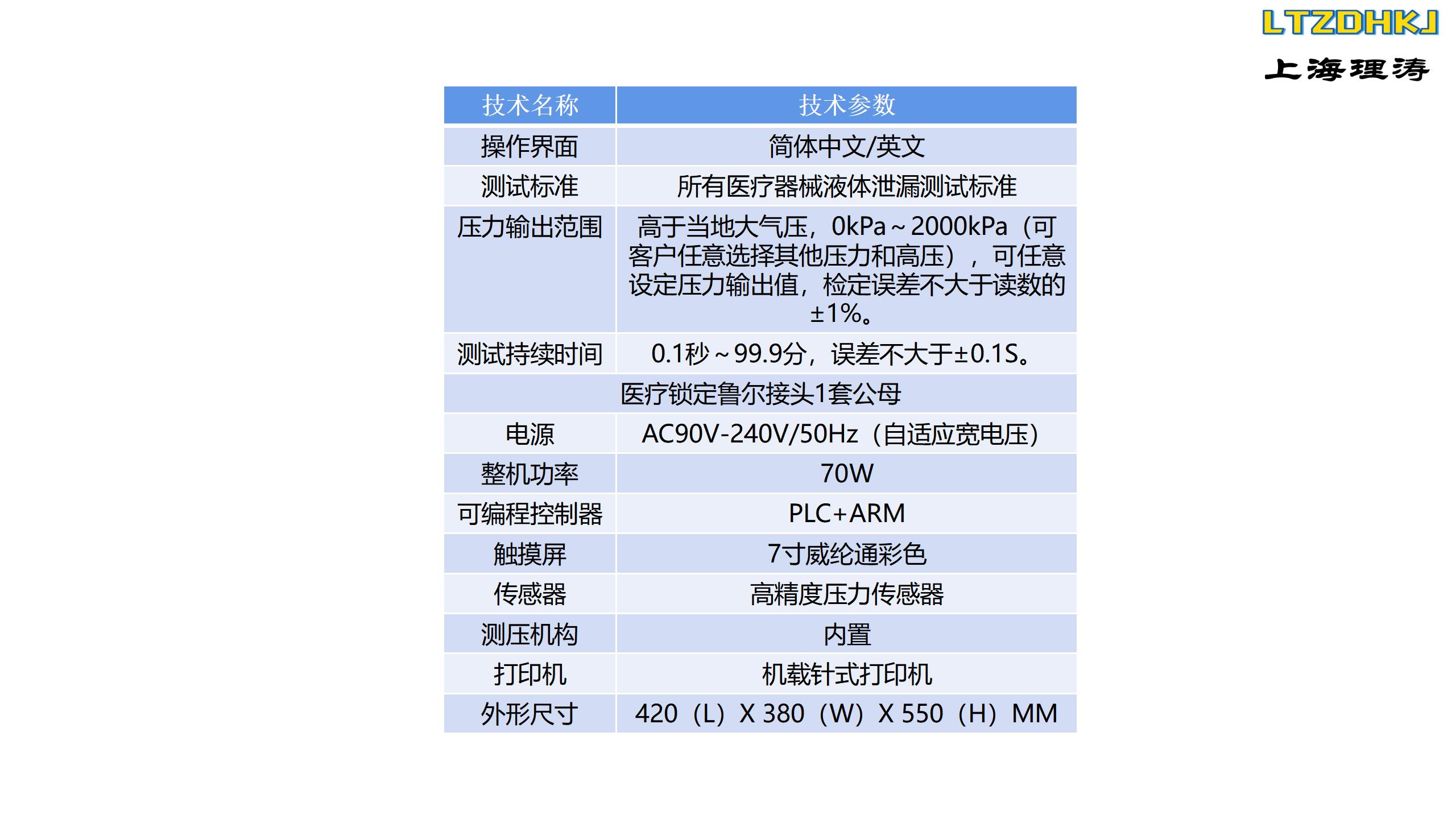 Instructions for use of medical device liquid leakage tester Airborne printer pressure sensor Li Tao