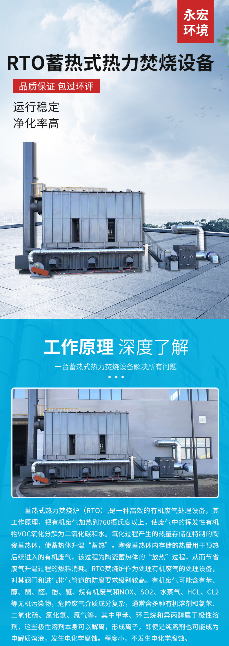 Zeolite Rotary RTO Waste Gas Treatment Rto Thermal Storage Oxidation Device Waste Gas Incinerator Production Yonghong Environment