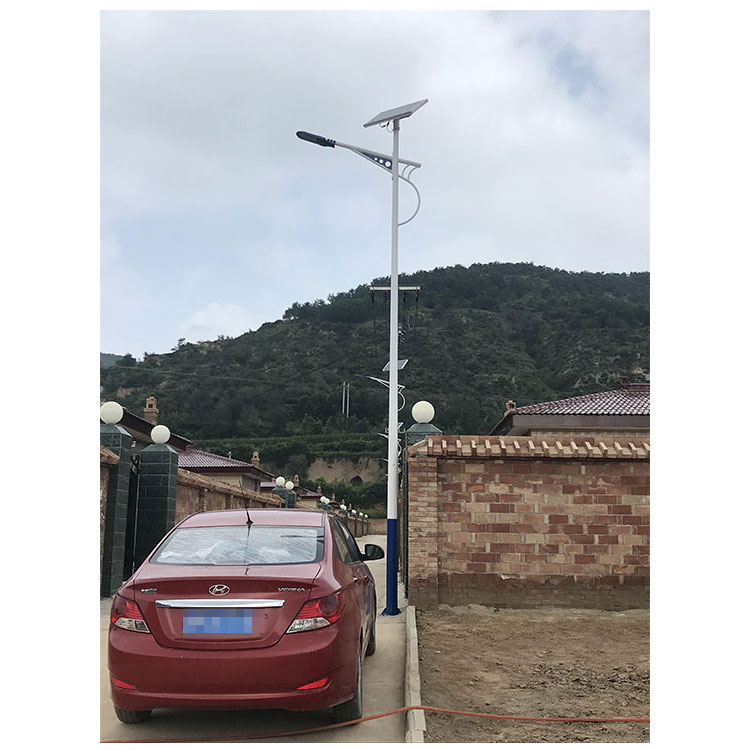 Road lighting project LED lamp holder with 9m solar street lamp production Runchang Lighting