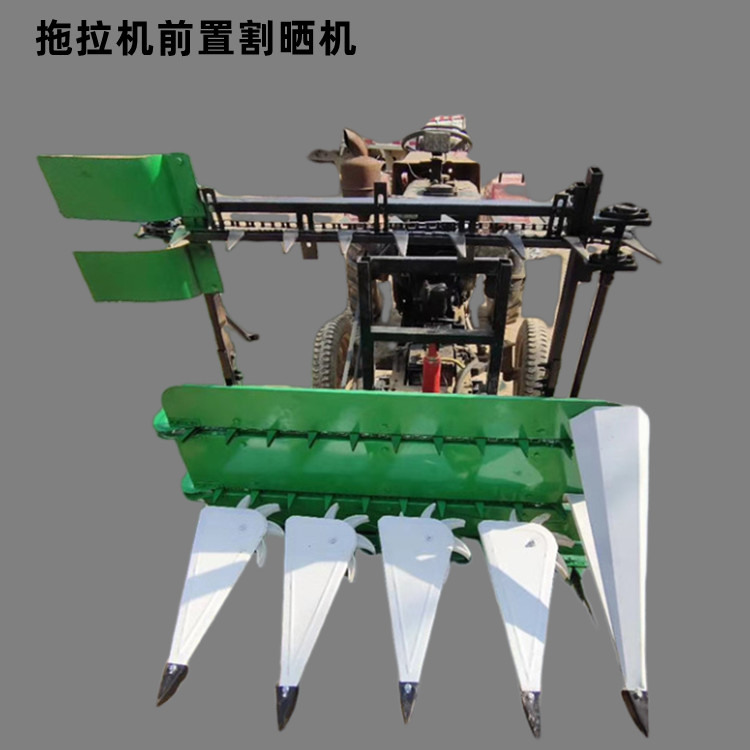 Agricultural hand-held wheat harvester, single row mugwort slicer, small four wheel orchard wheat harvester