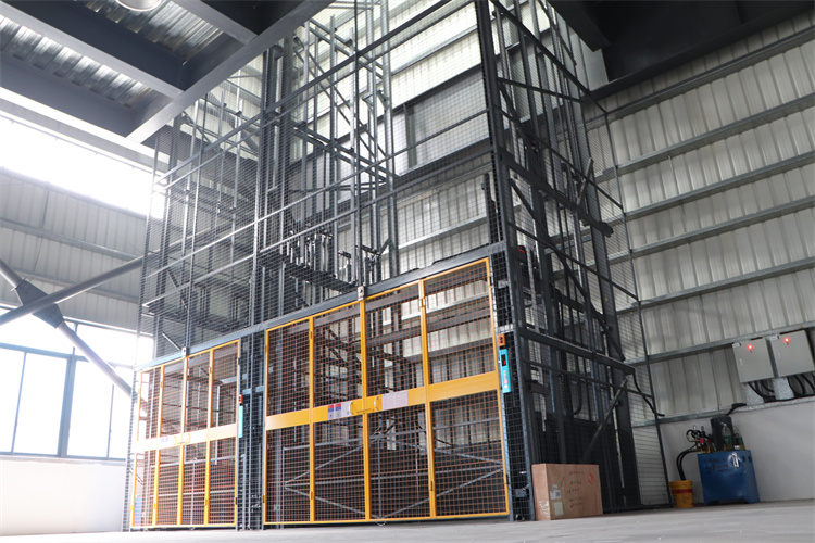 Supply of customized hydraulic elevator equipment for factory and warehouse elevators, warehouse elevators, and cargo elevators to Weilin Qinli