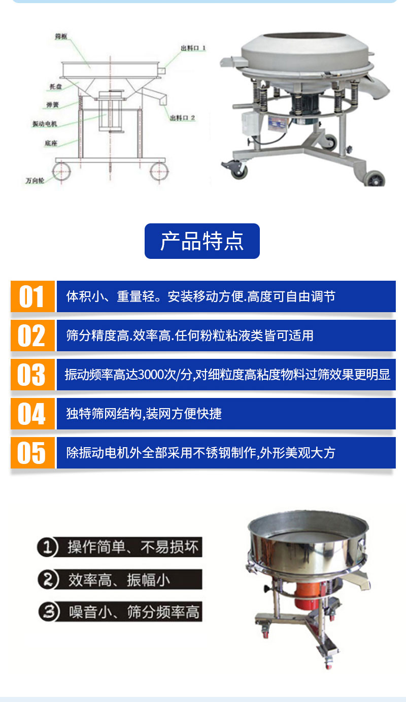 Liquid vibrating screening machine, electric intelligent multi-layer vibrating screen, customized stainless steel dense mesh vibrating screening equipment