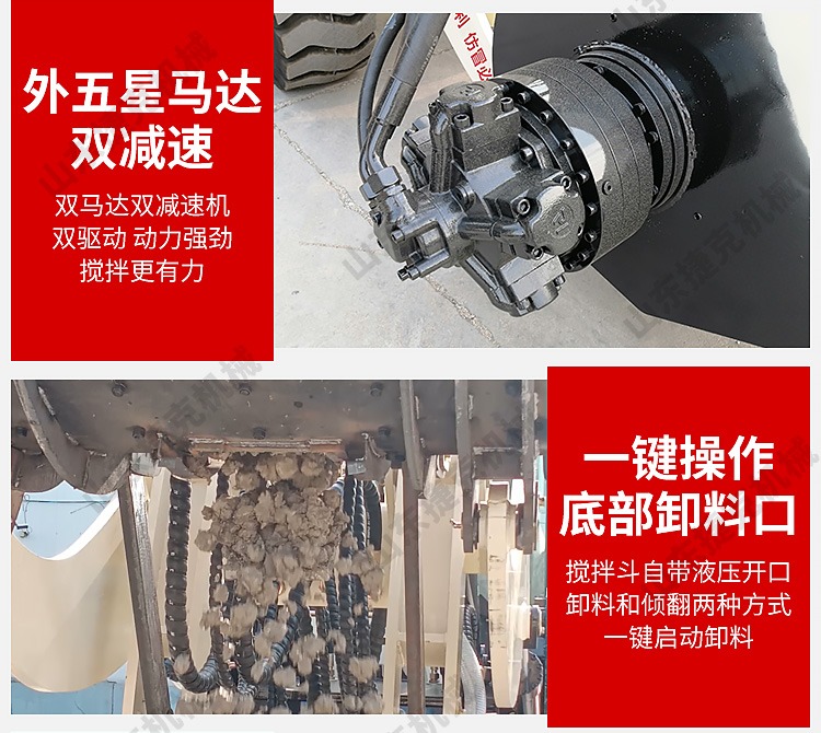 Forklift accessories Mixing bucket project fund Multi function Concrete mixer Cement transport mixing integrated loader