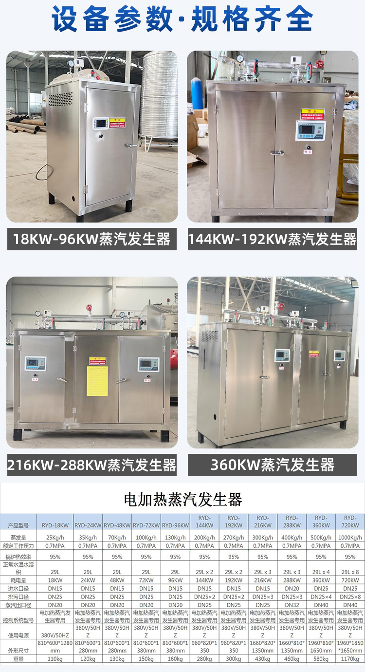 Steam Generator 216kw Large Industrial Electric Steam Boiler Brewery Packaging Cooking Ruiying