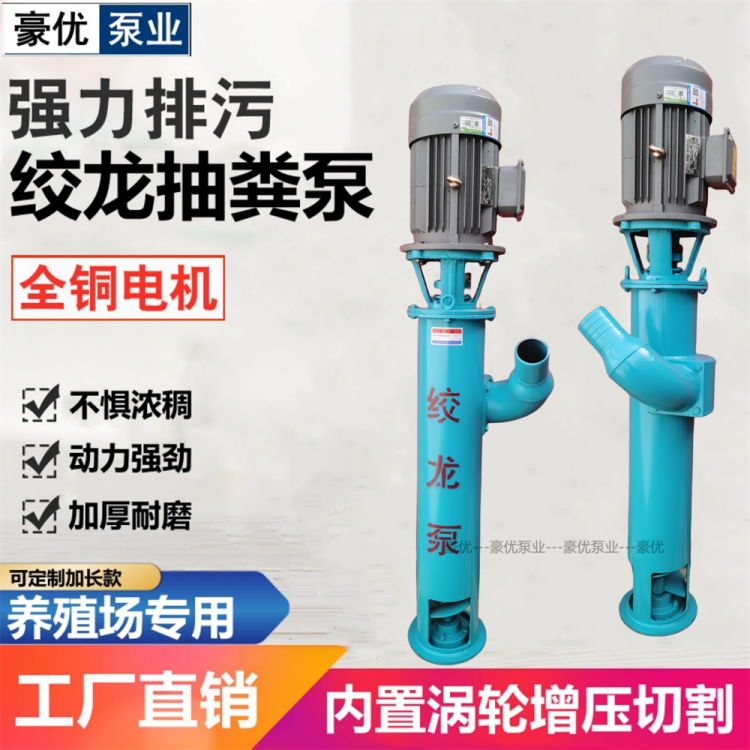 液下绞龙抽粪泵 立式抽粪养殖场排污泵 化粪池沼气池抽粪水泵批发