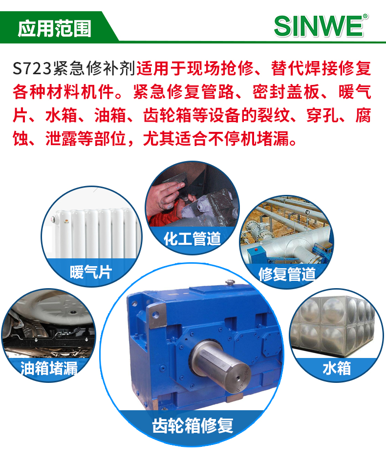 S723 Emergency Repair Agent Oil Surface Oil Pipe Leakage Water Tank Leakage Sealing Paste Sealant Radiator Adhesive