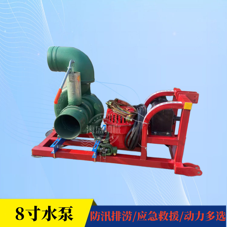 Horizontal high head water pump, well killing centrifugal diesel 4-inch pump, large flow water pump for sprinkler irrigation