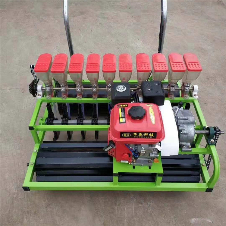 Tractor with coriander seeder, Chengyu chrysanthemum spot seeder, 5-row vegetable precision seeder