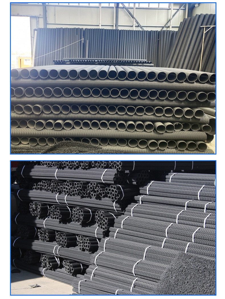 Wrapped hard permeable pipes for underground permeable engineering of semi permeable hard circular pipe landfill sites