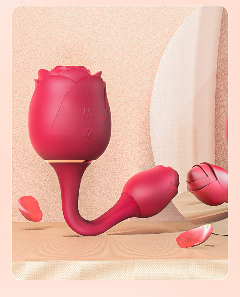 Handy Rose Eternal Flower 3 Double Head Dual Purpose Sucking Shaker for Women's Masturbation Equipment Fun Toys