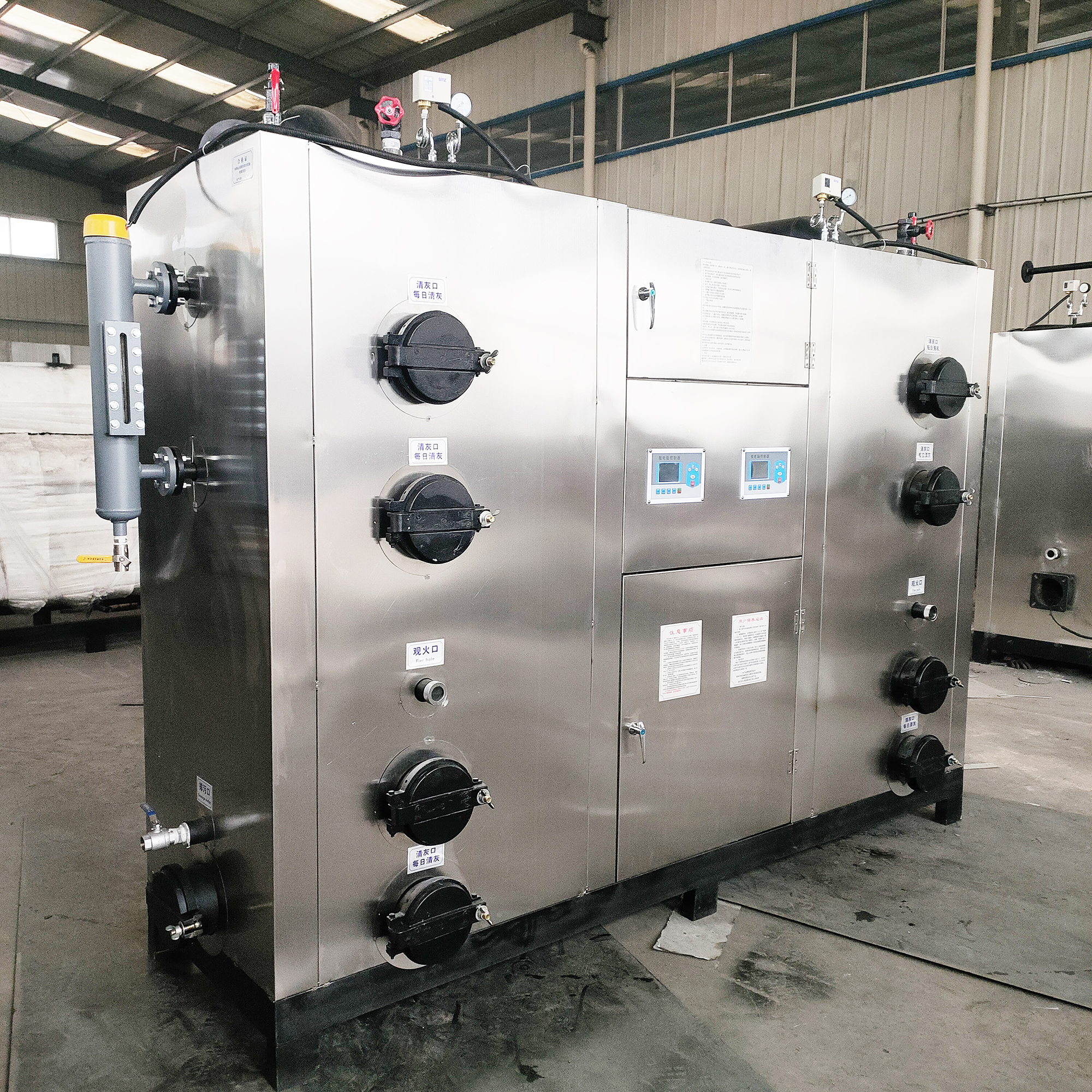 Biomass particle 800KG steam generator, prefabricated vegetable processing heat source machine, food industry heater boiler