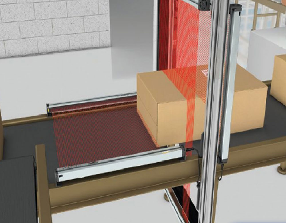 Measure the volume, length, width, and height of the light curtain, automatically detect the grating, and support customization