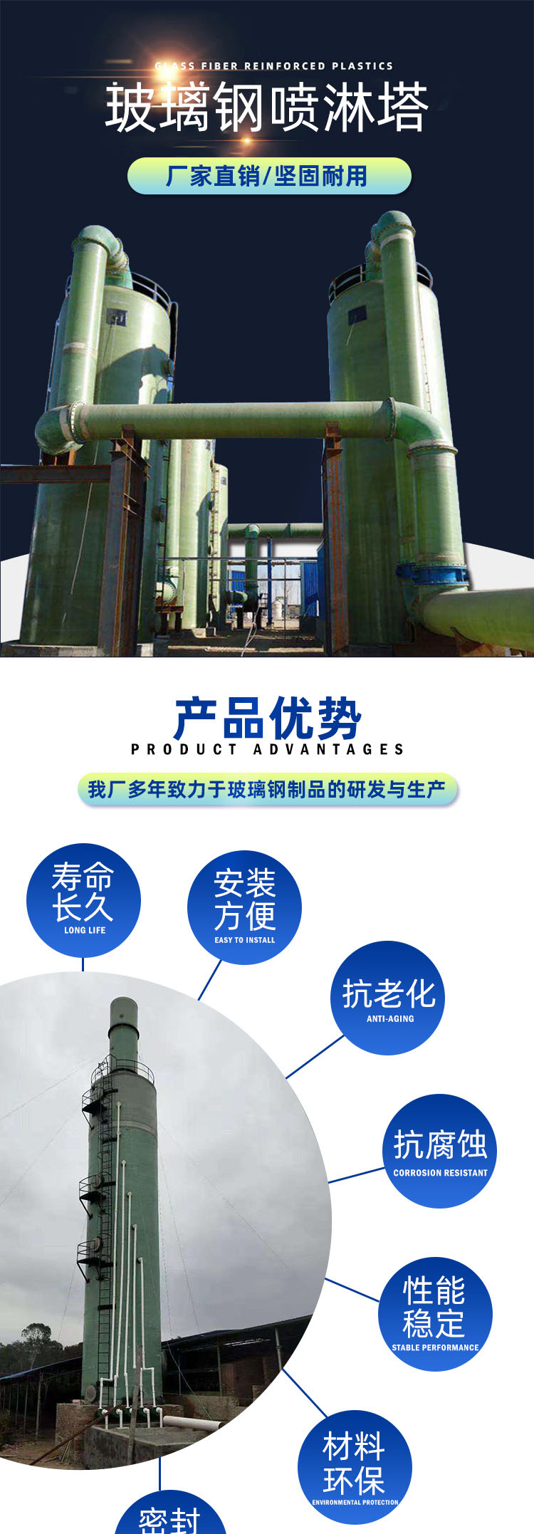 Xucheng Environmental Protection Fiberglass Air Purification and Environmental Protection Equipment Supports Customization and Design