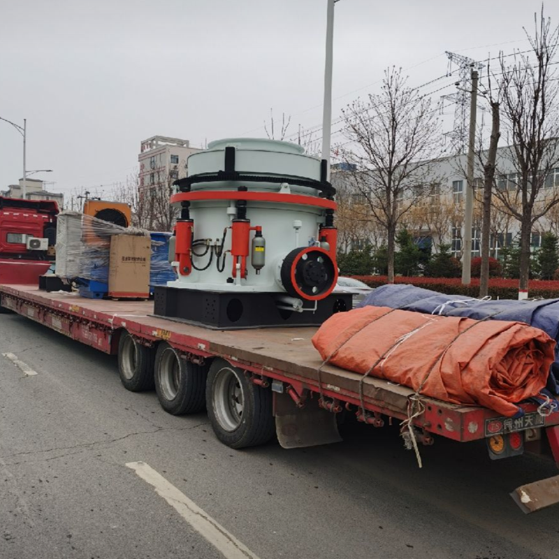 Hydraulic cone crusher produces 200 tons of pebbles per hour. Crusher and crusher