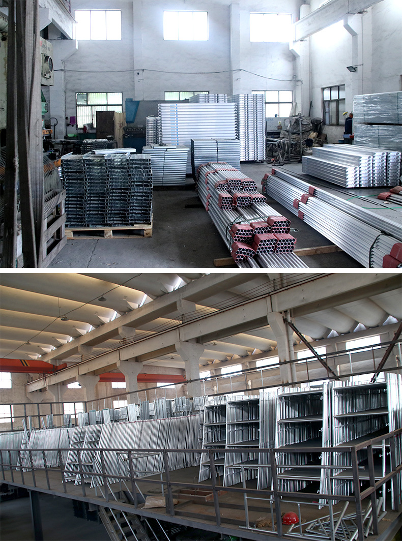 Hengye Trapezoidal Scaffolding Portal Half Frame 1.5mm Architectural Galvanized Movable Assembly