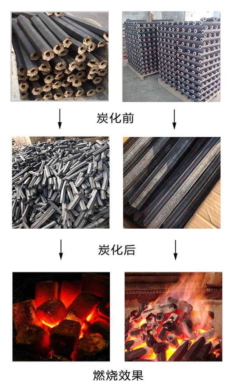 Sawdust charcoal machine barbecue rod making equipment cow manure stamping rod making machine Yushen heating coal powder extrusion machine