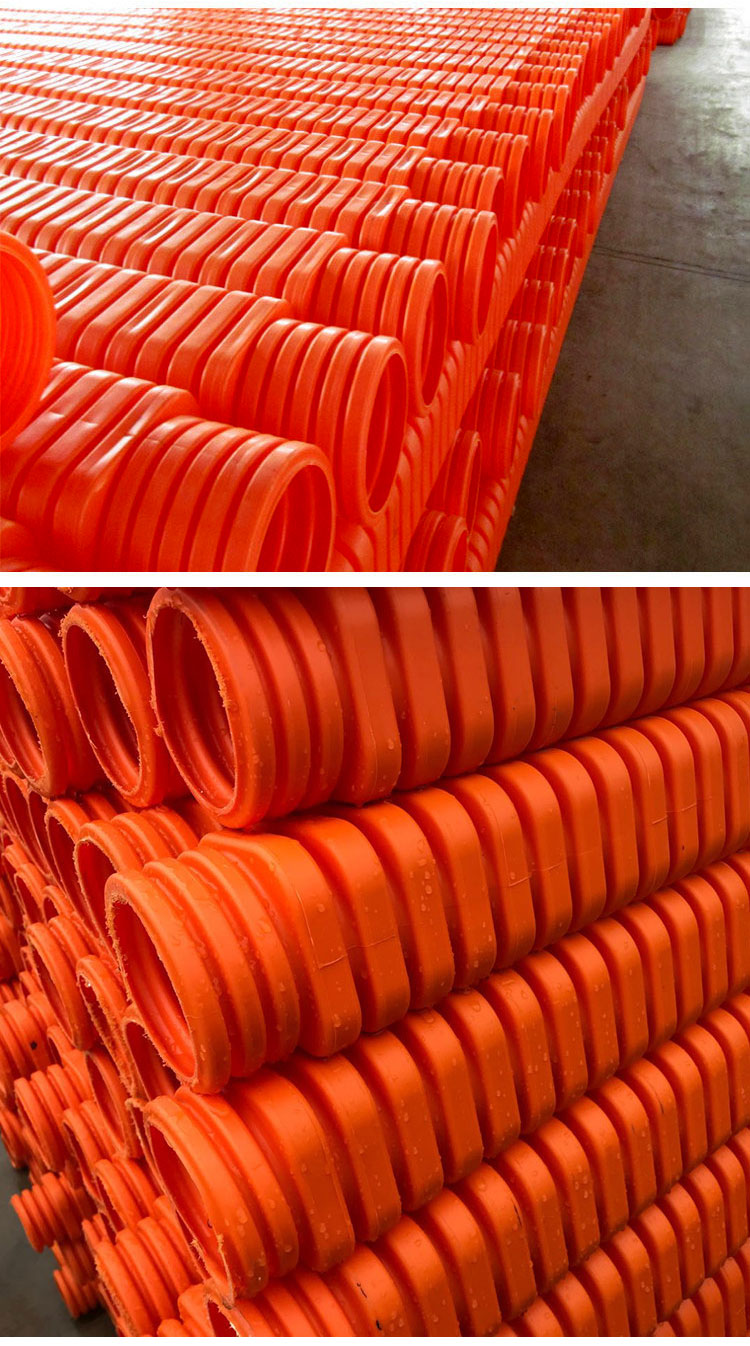 Rectangular corrugated pipe threading pipe MPP high-voltage power protection pipe Polypropylene multi specification cable square power pipe