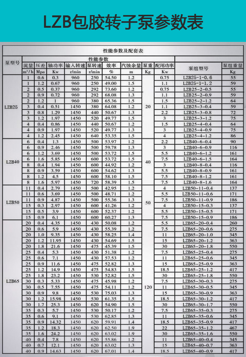 Production of LZB65 spiral rotor pump, sewage sludge conveying pump, adhesive slurry pump, piston pump