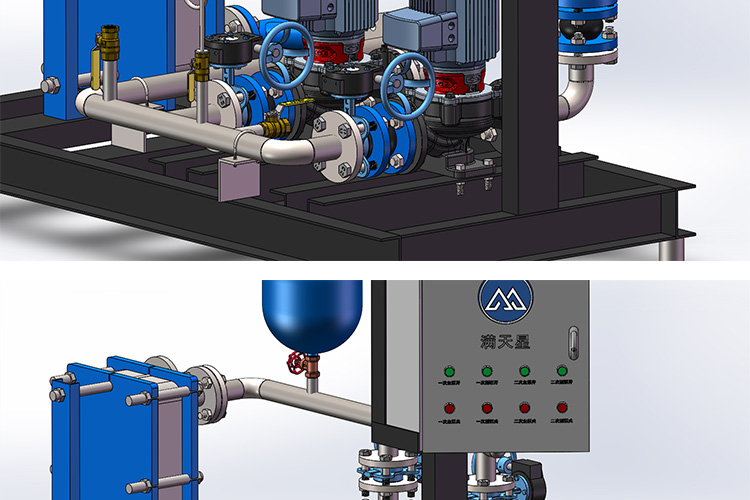 Special integrated plate heat exchanger for hot water module furnace, swimming pool constant temperature centralized heating, accessories for central hot water