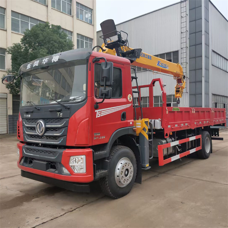 Truck mounted crane manufacturer Dongfeng Huashen T5 single bridge XCMG G series eight ton five section arm crane