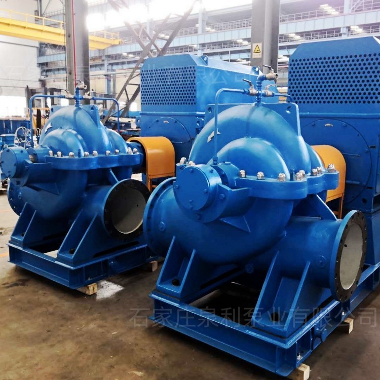 Horizontal clean water pump, large flow irrigation pump, belt driven double suction pump, 10SH-13, high head split pump