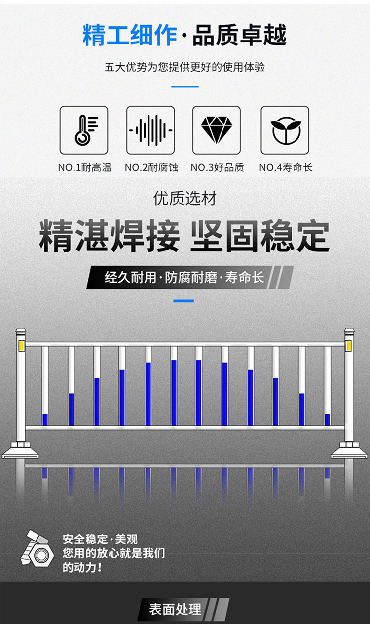 Municipal guardrail, road traffic isolation fence, movable billboard, road central fence