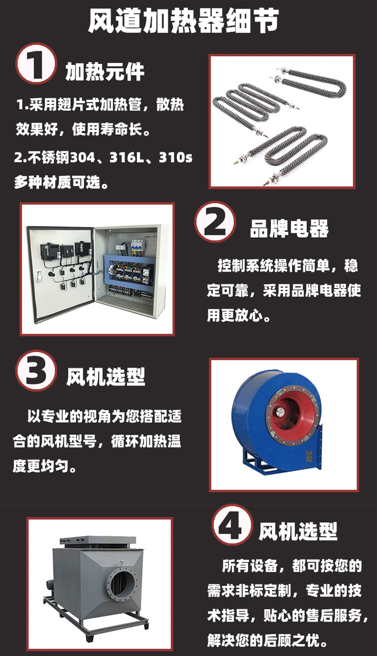 Shuanghong electric explosion-proof air duct heater, air heater, drying room heating equipment, industrial hot air fan