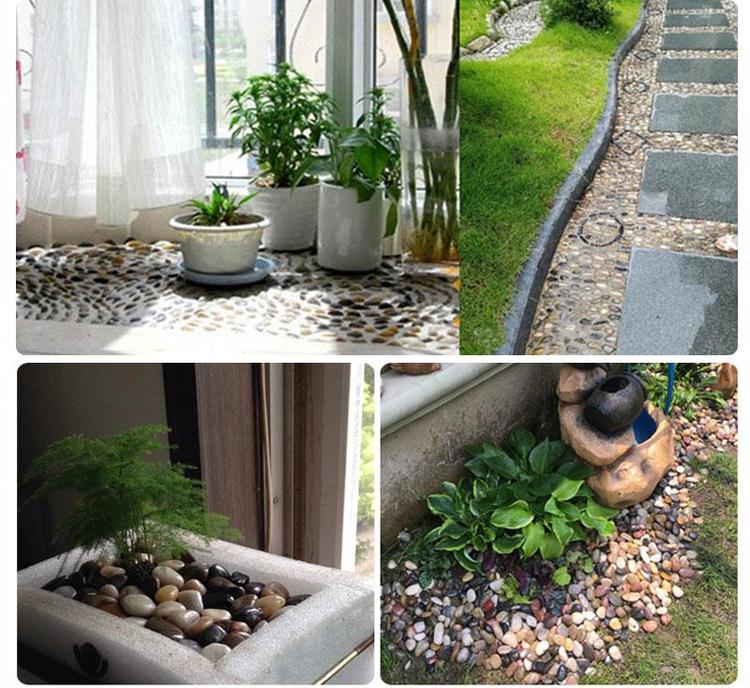 Pebble Yuhua Stone courtyard square garden engineering road laying and decoration stone Baolei production