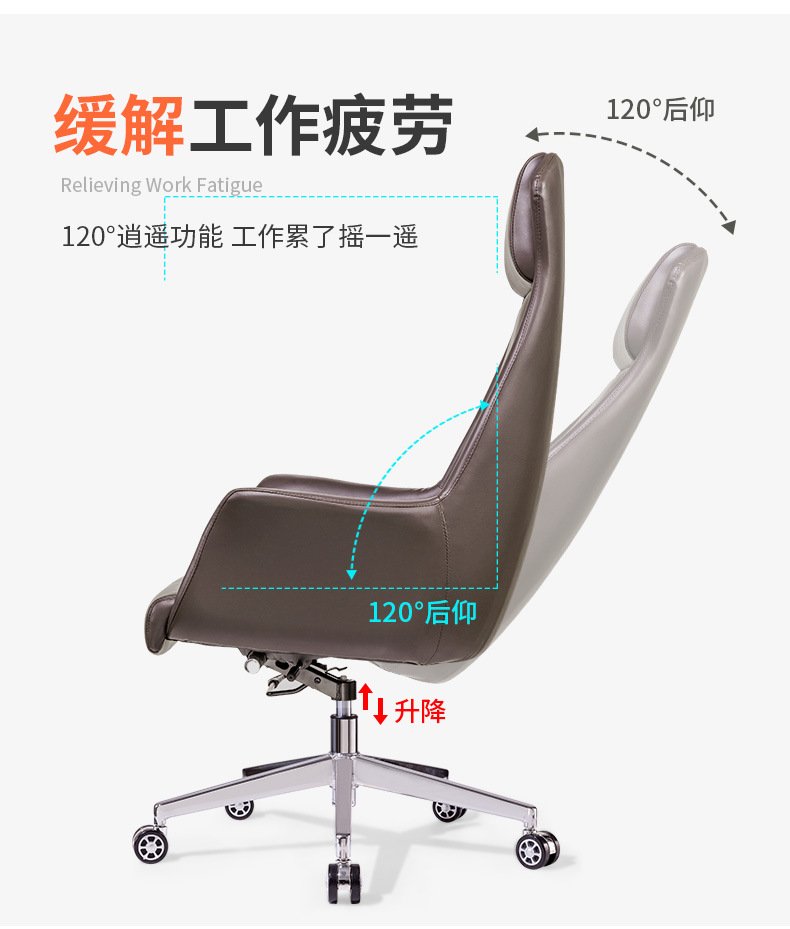 Simple and fashionable business employees, computer desks, chairs, office leather swivel chairs, lifting function, reception large class chairs