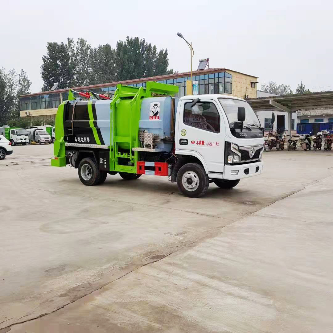 Dinghong Community Hanging Bucket Garbage Truck Self dumping Garbage Removal Truck with Good Operation and High Power