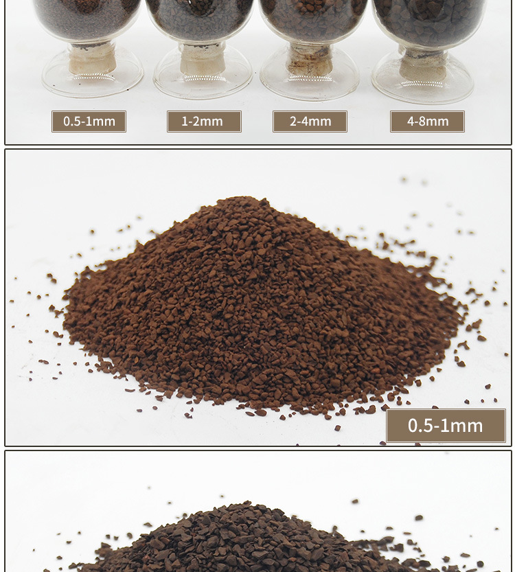 35-45 content water treatment filter material for filtration of wastewater from Huameng Industry, 3-5mm manganese sand for fish pond filtration