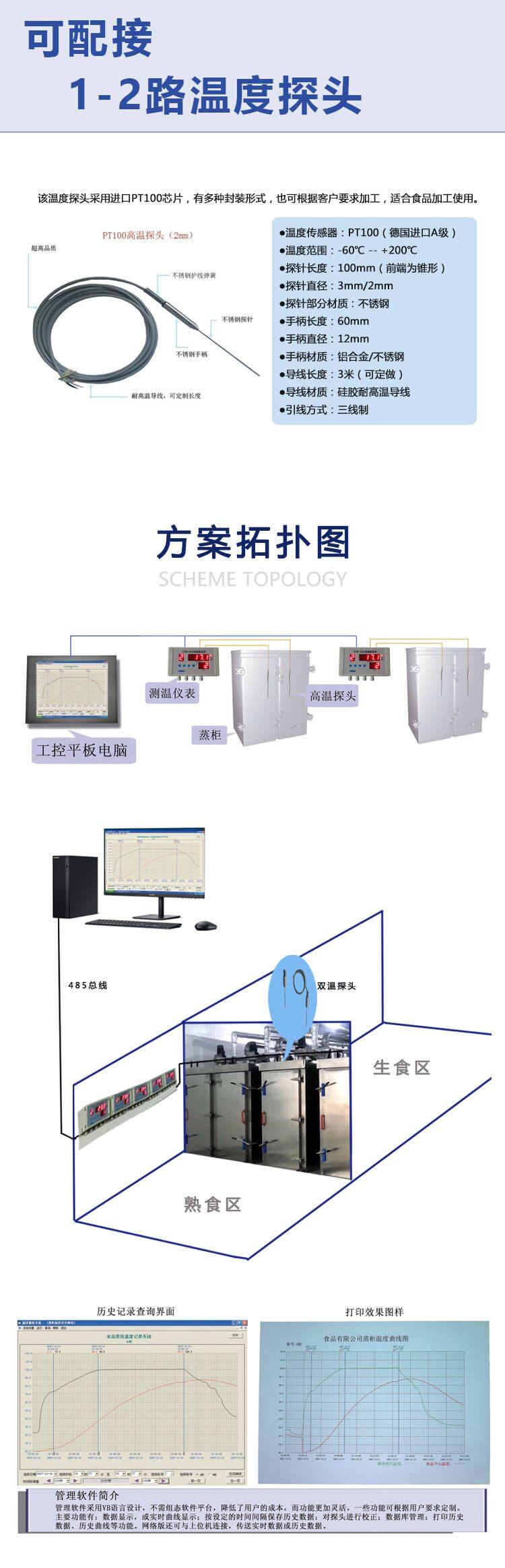 CYCW-302A 智能温度表 PT100探头 蒸锅蒸柜高温测量 专业厂家生产