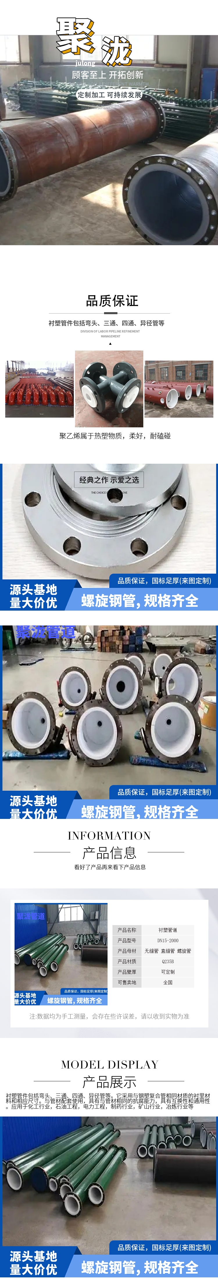 Improvement of corrosion prevention measures for waste acid discharge steel lined plastic butt welding tee gas engineering